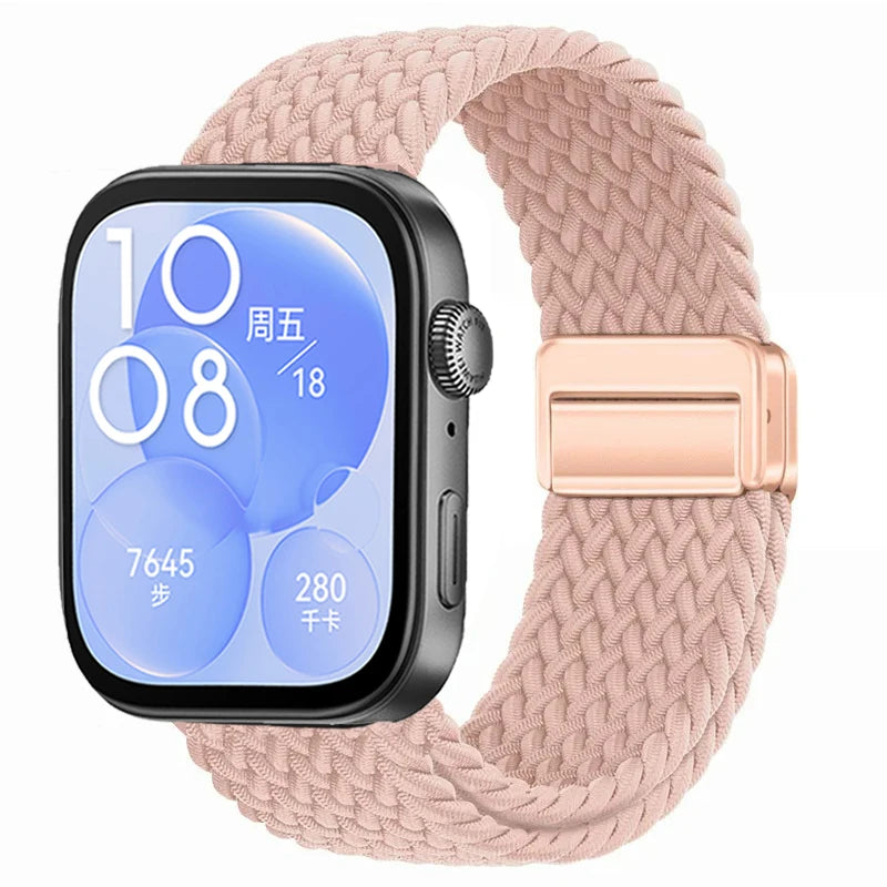 Magnetic Buckle Strap for Huawei Watch Fit 3/4/4 Pro Nylon Loop Bracelet Correa for Huawei Watch Fit 5/Fit 5 Pro Smart Wristband