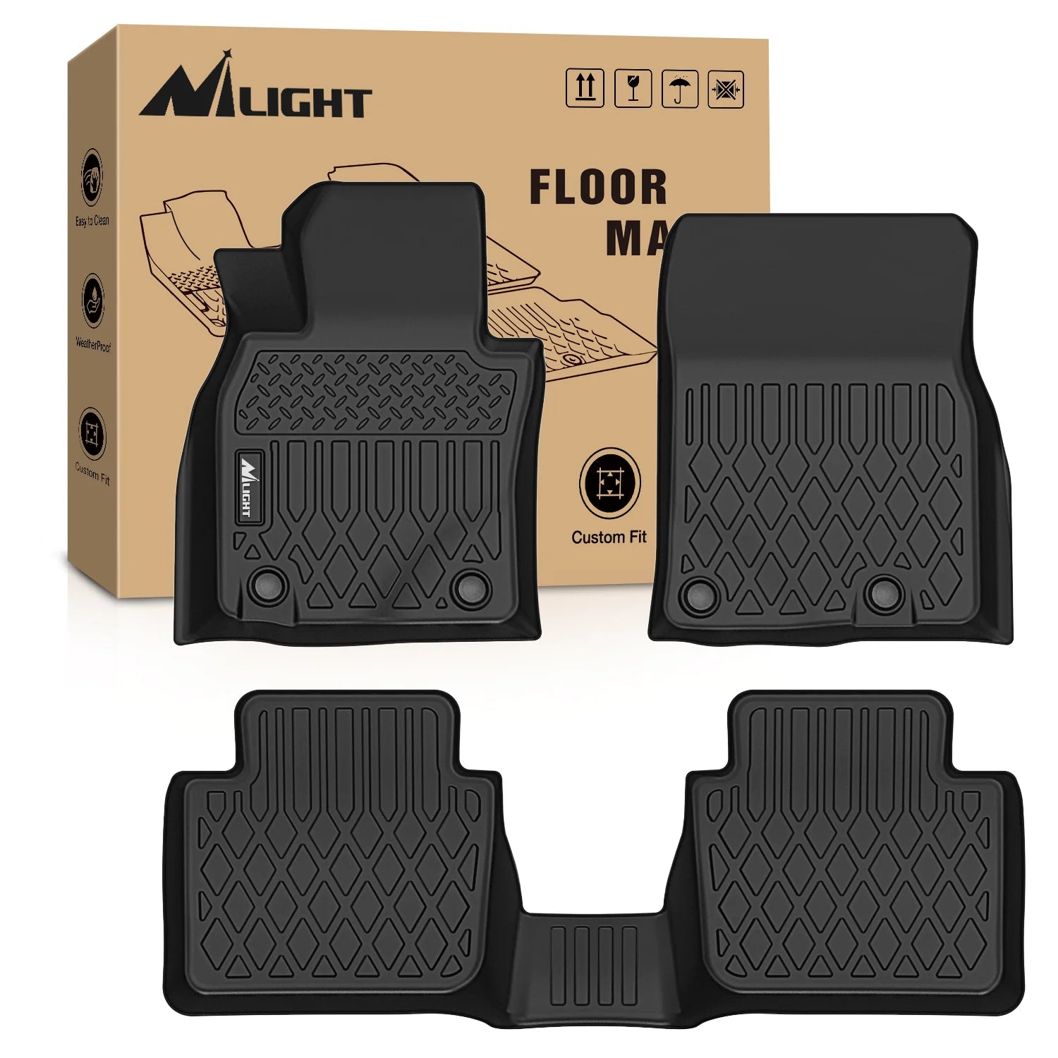 Nilight Custom Fit TPE Floor Mats All Weather Waterproof Heavy Duty Car Floor Liners for Mazda CX-5 2017-2025 Mazda3 2014-2018 2019-2025 Mazda6 2014-2021 CX-30 2020-2025 CX-50 2023-2025 CX-90 2024-2025 3 Row