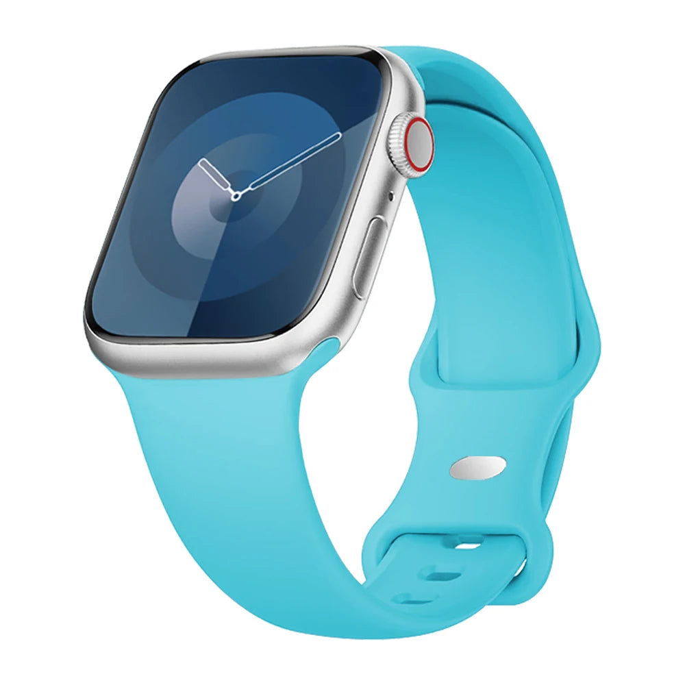 Strap for apple watch band 40mm 44mm 45mm 49mm 41mm 46mm 42mm silicone correas bracelet iwatch series 3 5 6 7 8 9 ultra 2 se 10