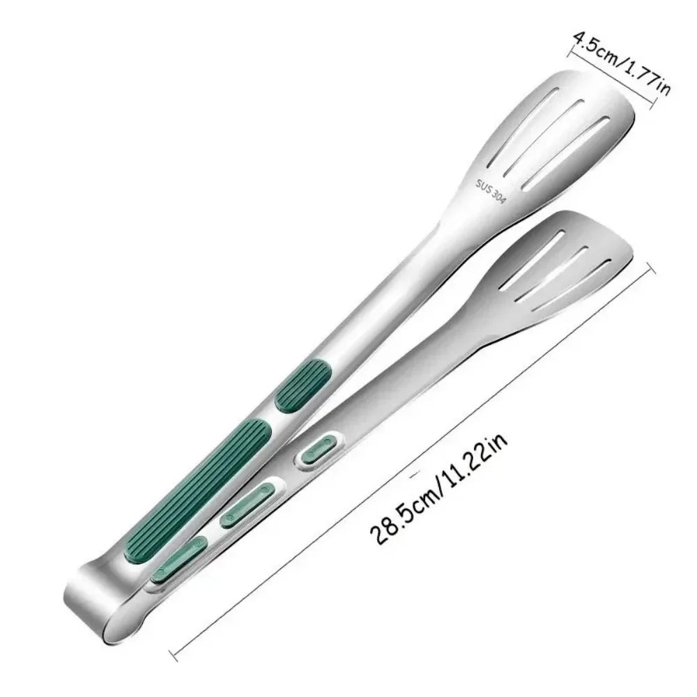 Kitchen Gadgets New Stainless Steel Food Tongs BBQ Meat Salad Bread Clip Barbecue Grill Buffet Clamp Non-slip Tong Cooking Tools