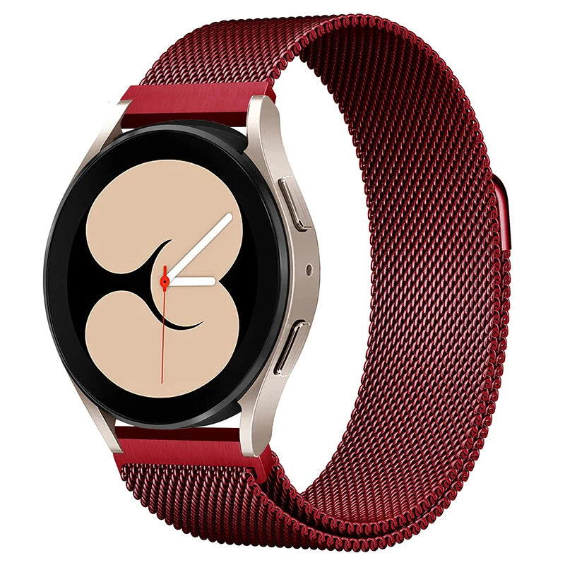 22mm 20mm Milanese Loop Strap For Samsung Galaxy Watch 6 5 4 44mm 40mm 6 Classic Active 2 Bracelet Huawei Gt Magnetic Watch Band