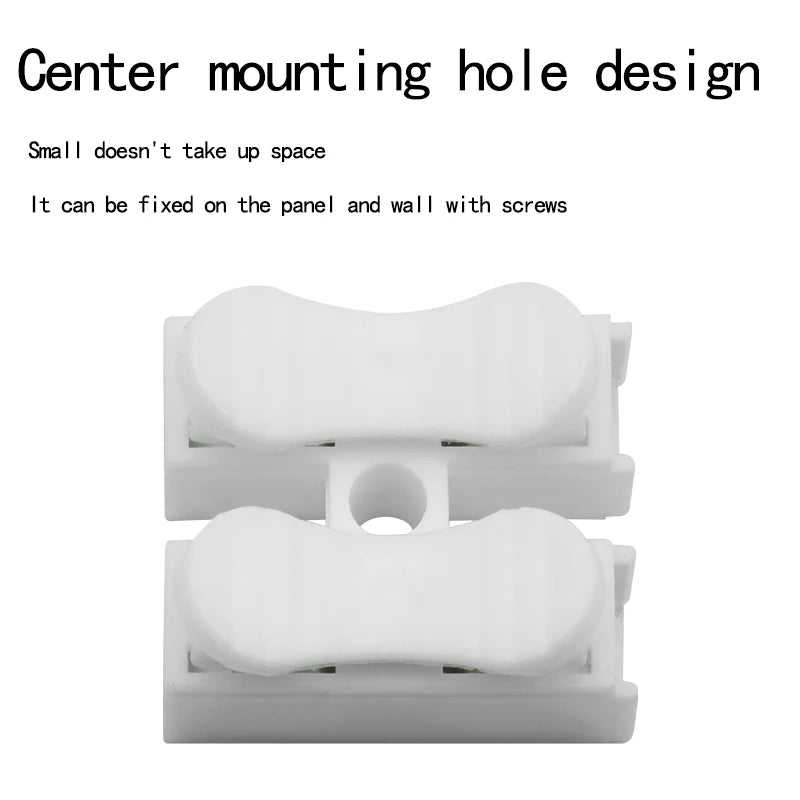 20/50Pcs No Solding Quick 1P 2P Cable Wire Connector No Screw Terminal Block Spring Clamp