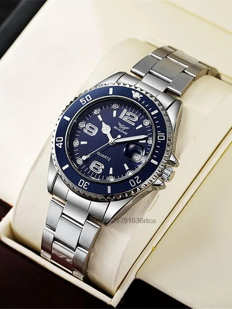 Luxury Mens Watches Stainless Steel Business Date Quartz Watch Men Fashion 2025 Sport Clock Relogio Masculino