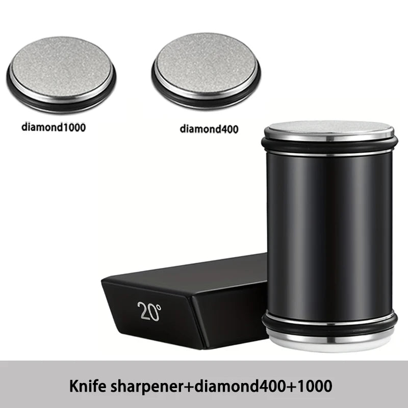 Rolling Knife Sharpener For Straight Edge Knife Sharpener Kit With 15/20° Degree Magnetic Angle For Kitchen Knives Whetstone Set