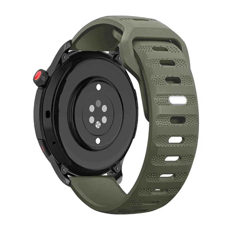 22mm 20mm Silicone Band For Huawei Watch 5/4/3/GT3-4-5-6 Pro 46mm Amazfit GTR 4/GTS 4 Breathable Belt Galaxy Watch 7/6/5/4 strap