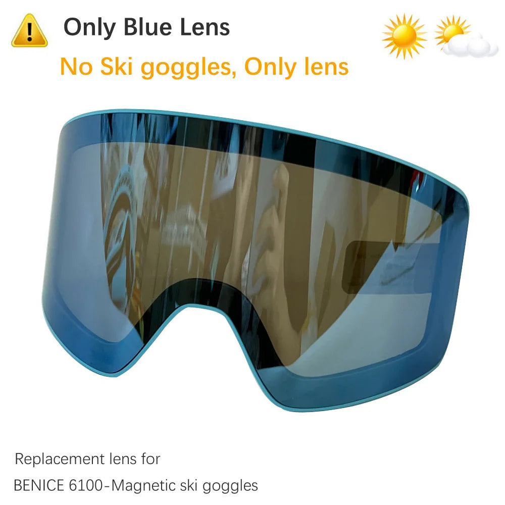 2024 New Double Layer Magnetic Ski Goggles Polarized Lens Skiing Anti-Fog UV400 Snowboard Goggles Men Women Ski Glasses Eyewear