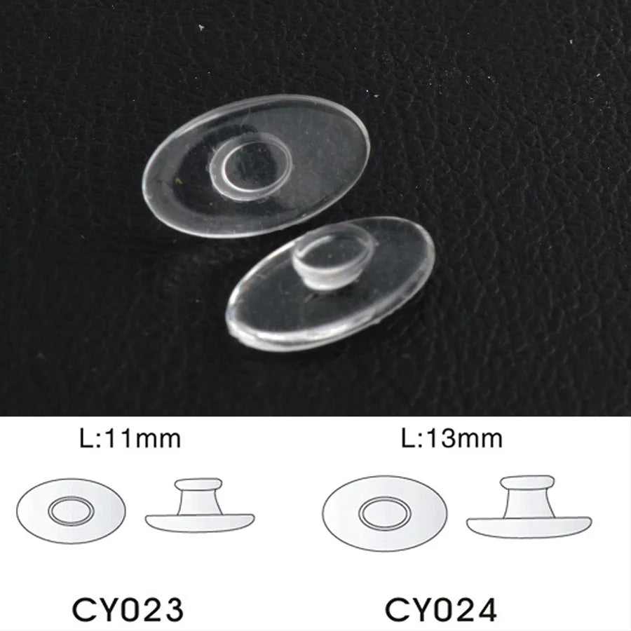 2000pcs Wholesale Eyeglasses Glasses Silicone nose pads various types & sizes eyewear nose pad part oval round