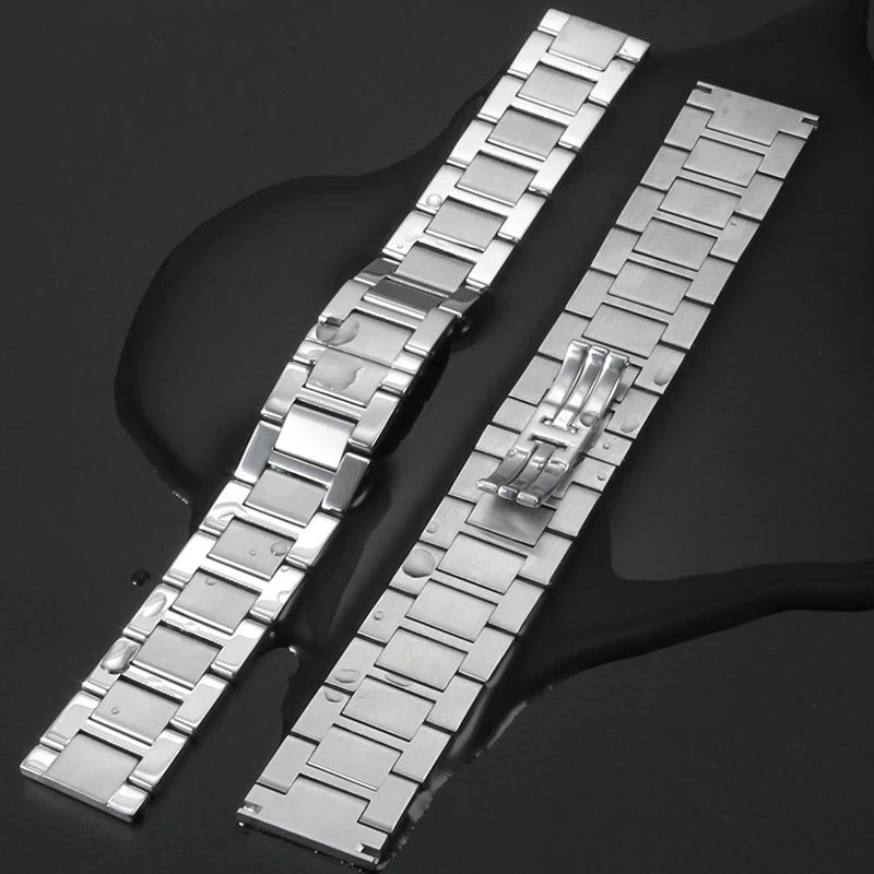 For Cartier Tank Solo Series Watchband Luxurious Stainless Steel Bracelet High Quality silver Strap 16mm 17.5mm 20mm 22mm 23mm