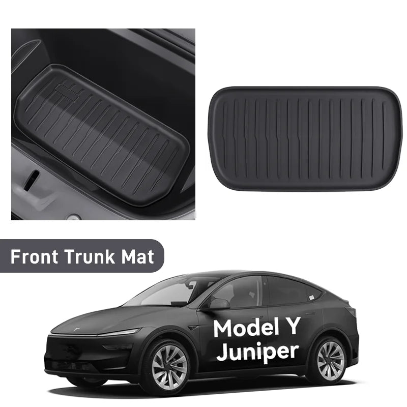 For Tesla Model 3/ Y TPE Trunk Mat Juniper Highland 2020 2021 2022 2023 2024 2025 Custom Cargo Mat Liner Seat Back Protector