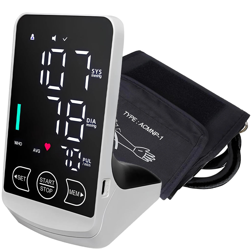 Smart Blood Pressure Monitor High Accurate Rechargeable Digital Sphygmomanometer Bp Monitors Electronic Tonometer Arm Cuff