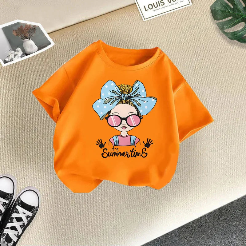 Children's Summer T-Shirt New Children's Short-Sleeved T-Shirt Men And Girls Round Neck Tops Baby Cotton T-Shirt Bottoming Shirt