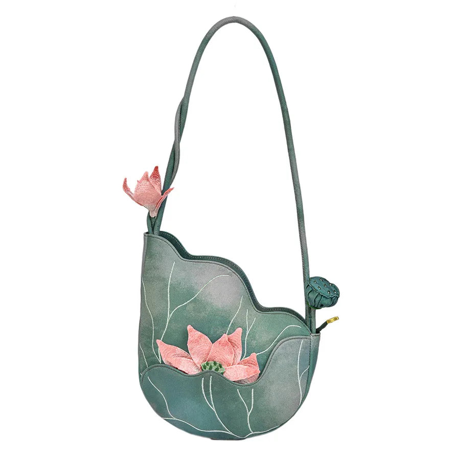 Chinese Style Shoulder Bag Women Exquisite Floral Embroidery Original Designer Handbag 2025 New In Elegant Fashion Female Bags