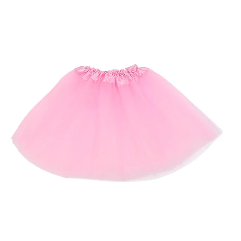 Girl Elastic Ballet Dancewear Tutus Mini Skirt For Birthday Party Dance 3 Layer Tulle Tutu Skirt for Kids Princess 2-8Y Girls