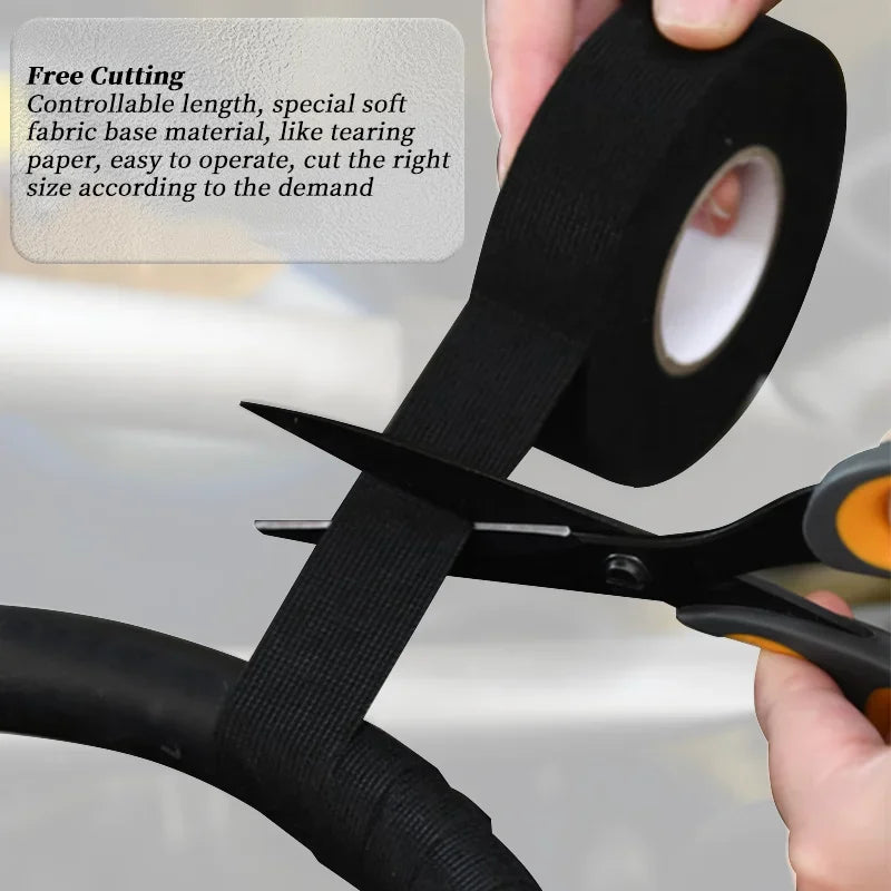 Car Wiring Loom Protection Tape, Heat Resistant Waterproof Harness Tape, 9/15/50MM Size Electrical Insulating Adhesive Tape