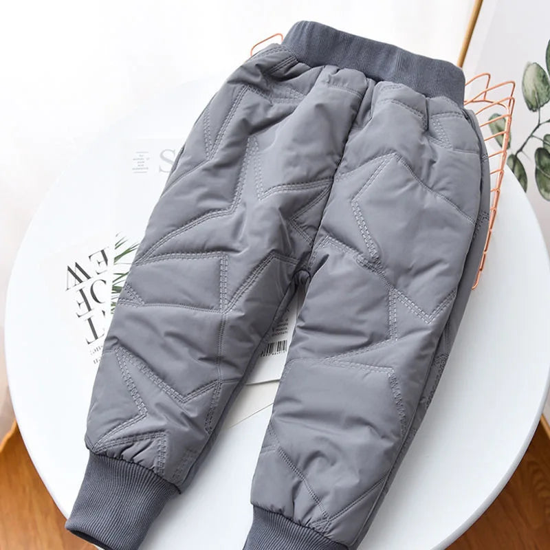 2023 New Baby Girls Boys Winter Jeans Children Thick Plus Velvet Thicken Denim Pants  Kids Soft Cotton Warm Trousers1-6 Years