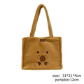 Kawaii Capybara Plush Backpack for Women Versatile Cartoon Funny Capibala Crossbody Bag aLrge Capacity Tote Bag
