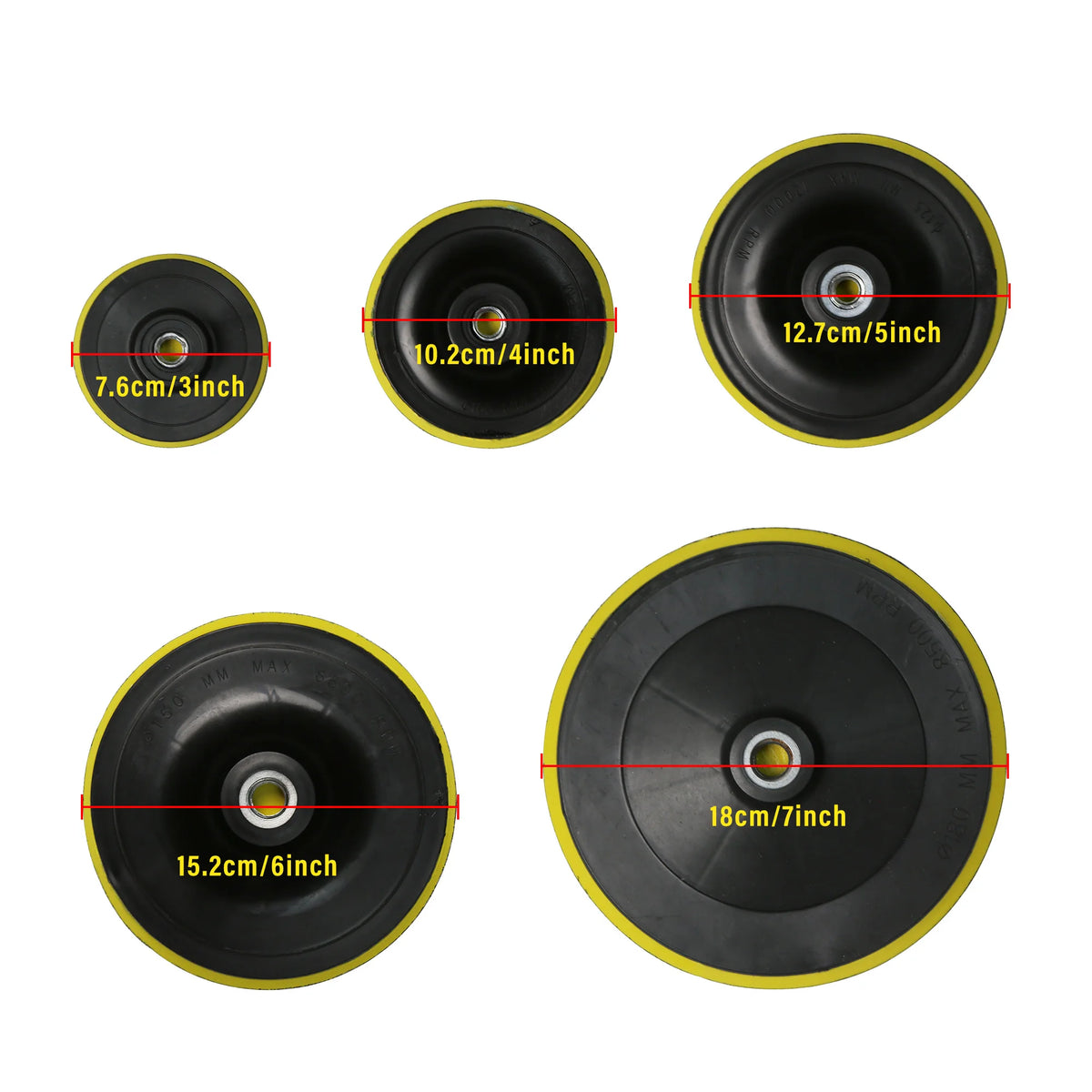 10PCS (8Pads+1Sucker+1Screw) Car Polishing Waxing Buffing Wheel Pad Car Polisher Kit for Auto M10/M14 Drill Connector