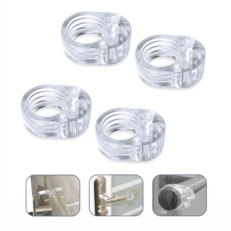 Handles Door Stopper Silicone Gel Door Stop Transparent Wall Protection Door Knob Bumper Furniture Protector Pad Handle Buffer