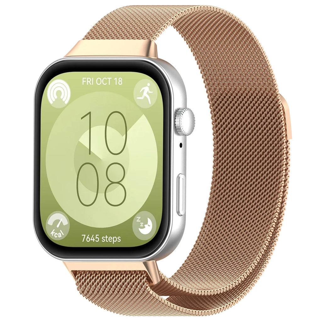 Milanese Loop Band For Huawei Watch Fit 3 Strap Smart Magnetic Stainless Steel Correa For Huawei fit 3 Watchband Accessories