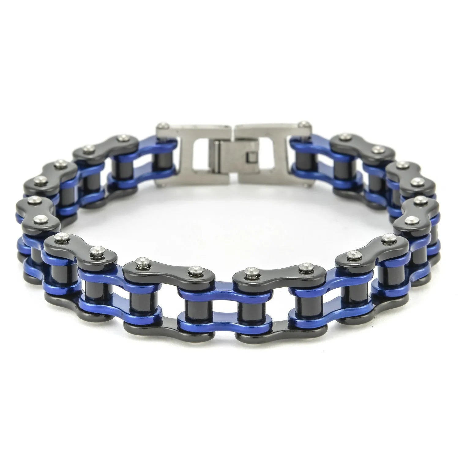 Cross-border European and American non-fading men's stainless steel trendy rock and roll bike motorcycle bracelet