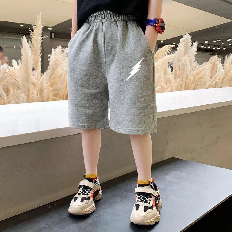 Summer Boys Space Shorts Cotton Trousers Kids Beachwear with Pocket Children Loose Sport Beach Shorts Sweatpants 3-14Y