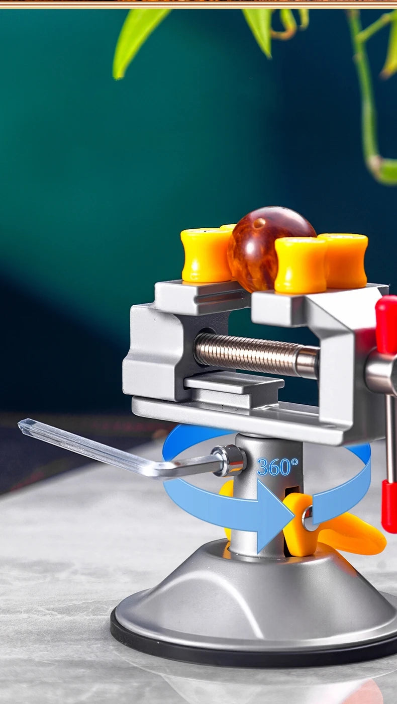 Universal Mini Table Vise Clamp 360° Suction Vice Clamp Drill Press Vise Table Bench Vice Craft Vise DIY Sculpture Craft Carving