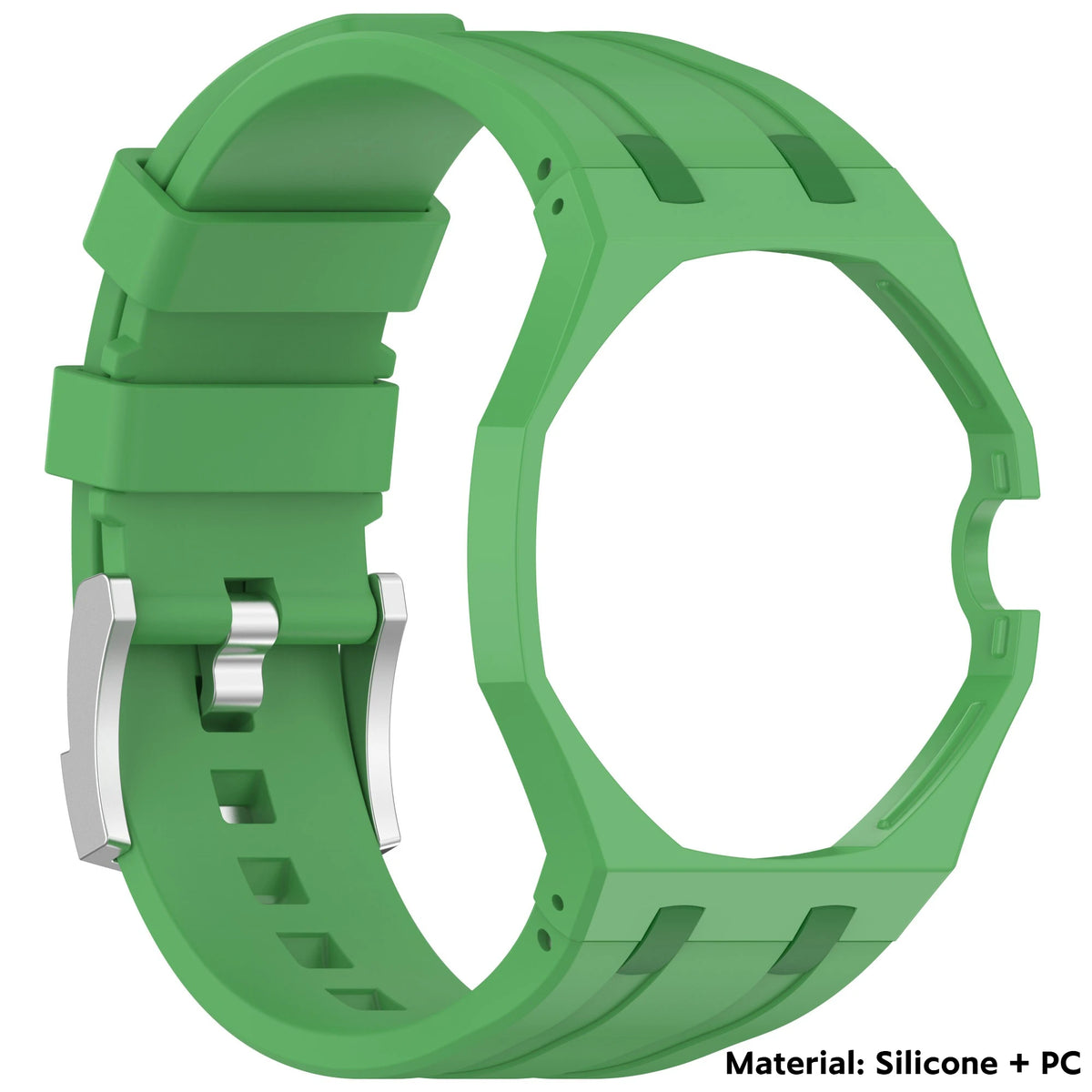 2 IN 1 PC Mod Kit Case Frame +Strap for Swatch AP Royal Pop Modification Integrated Silicone Matte Cover Bumper Band Accessories