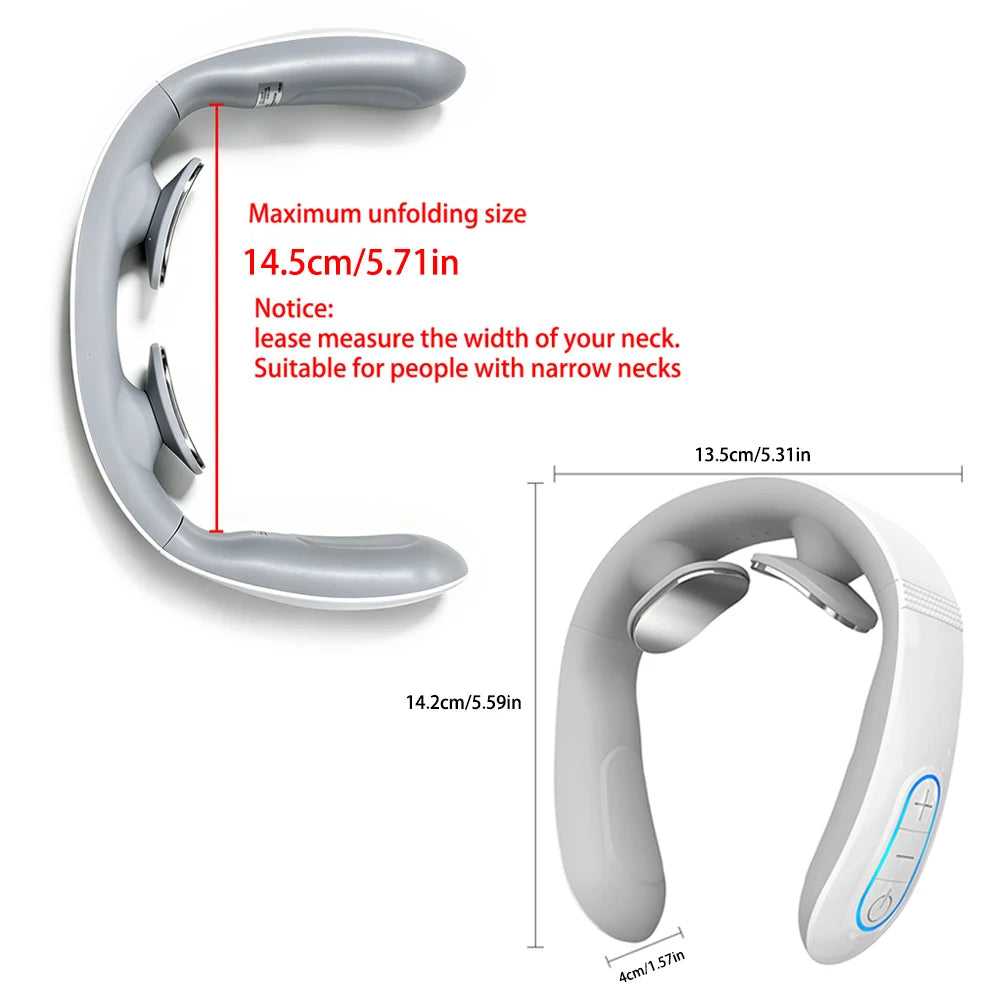 Pulse Neck Massager Electric Smart Cervical Massagers TENS Pain Muscle Kneading Massage