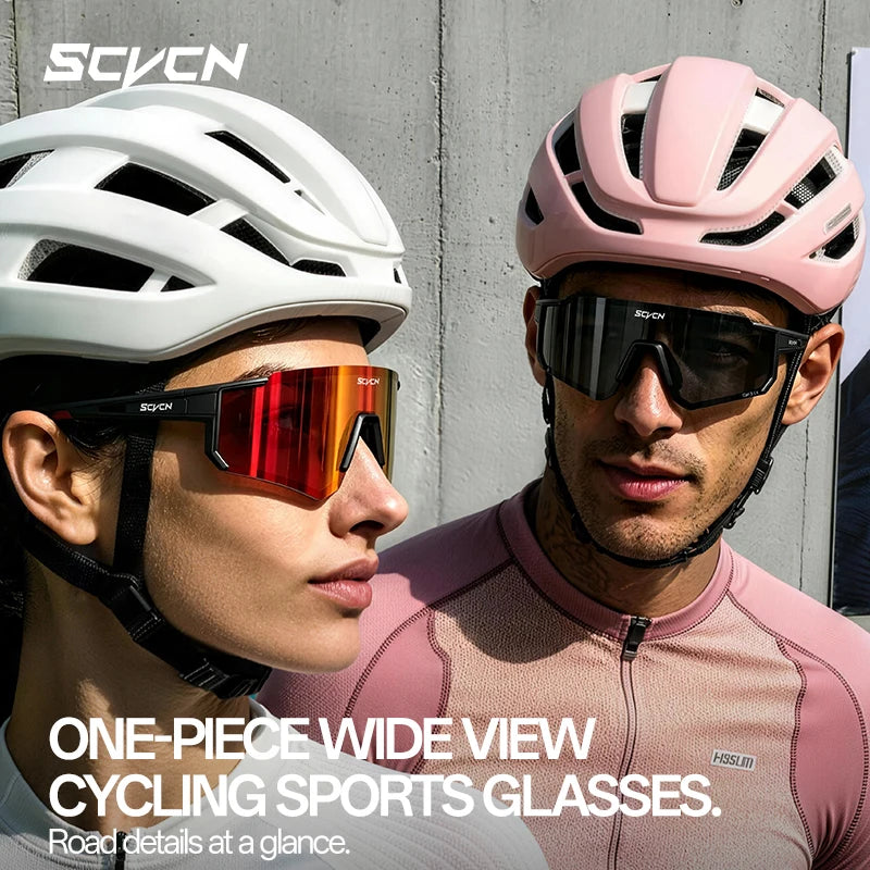SCVCN New Outdoor Sport Cycling Sunglasses MTB Bike Cycling Hiking Eyewear Running Ultralight Men Women Pickleball UV400 Glasses