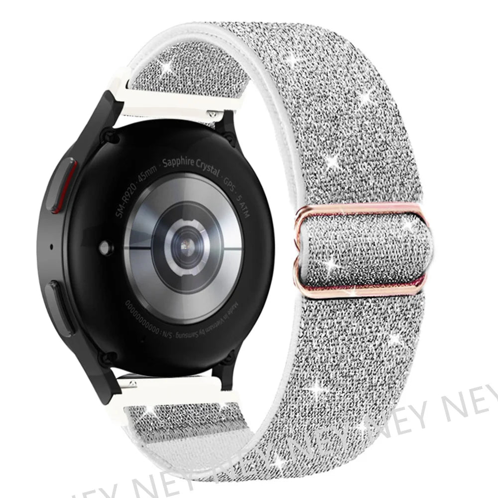 Shiny Pride Band For Samsung Galaxy Watch 6-7-4-5 pro-4 classic-Active 2 Elastic bracelet huawei watch gt 2 gt2 20mm 22mm Strap