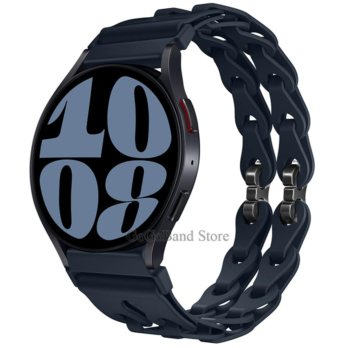 22mm 20mm Chain Strap for Samsung Galaxy Watch 7 6 5 4 6Classic Silicone Band for Huawei GT4 3Pro for Amazfit GTR 4/GTS Bracelet