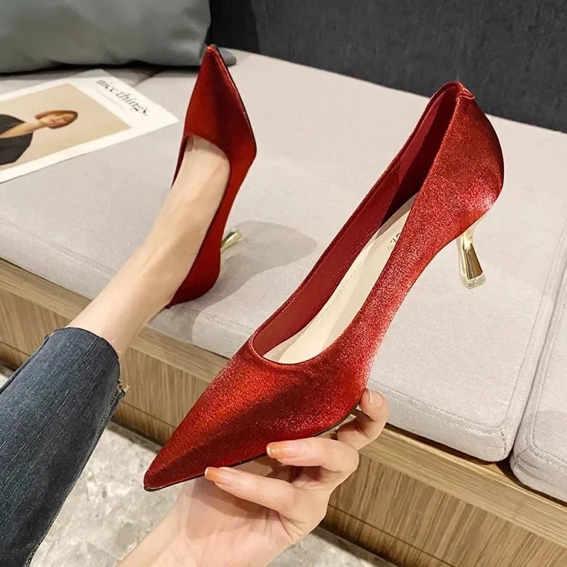 Cresfimix Sapatos Femininas Women Cute Light Weight Spring Slip on Office Pumps Lady Classic Sexy Shoes Zapatos De Mujer A1149