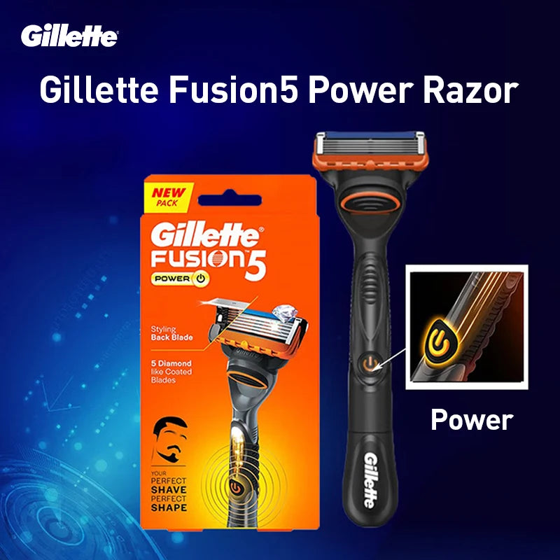 Gillette Fusion 5 FlexBall Power Razor 5 Blade Coating Micro-Vibration Technology Men's Shaver with Precision Trimmer
