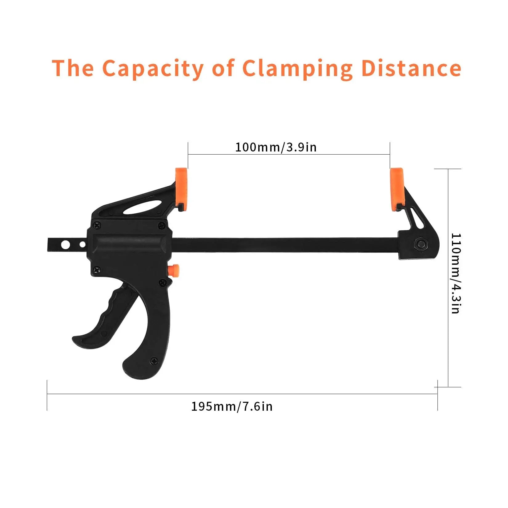 5/2pcs Woodworking Clamp F Hard Quick Release Ratchet Speed Squeeze Clip Kit Long Carpenter Set Nylon Gadget Work Bar  4inch