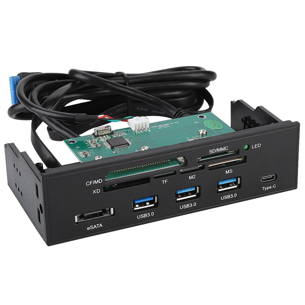 5.25inches Multifunction Internal Card Reader Dashboard PC Front Panel Card Reader Accessory Internal Card Reader PC Front Panel