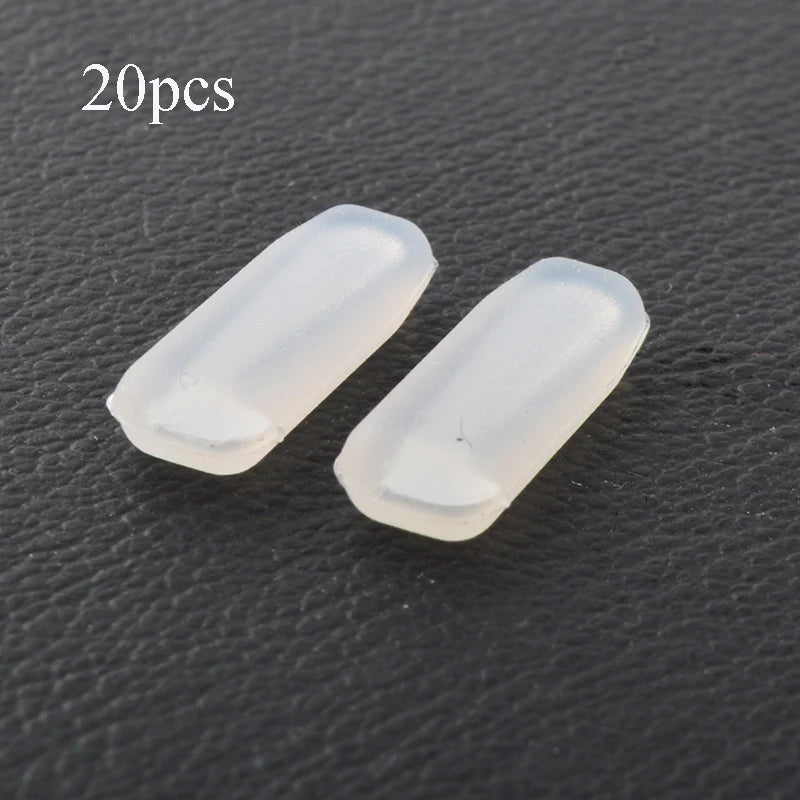 20pcs/100pcs  Eyeglasses Glasses Silicone Nose Pads Inserted Eyewear Optical Frame Nose Pad Repair Accessories