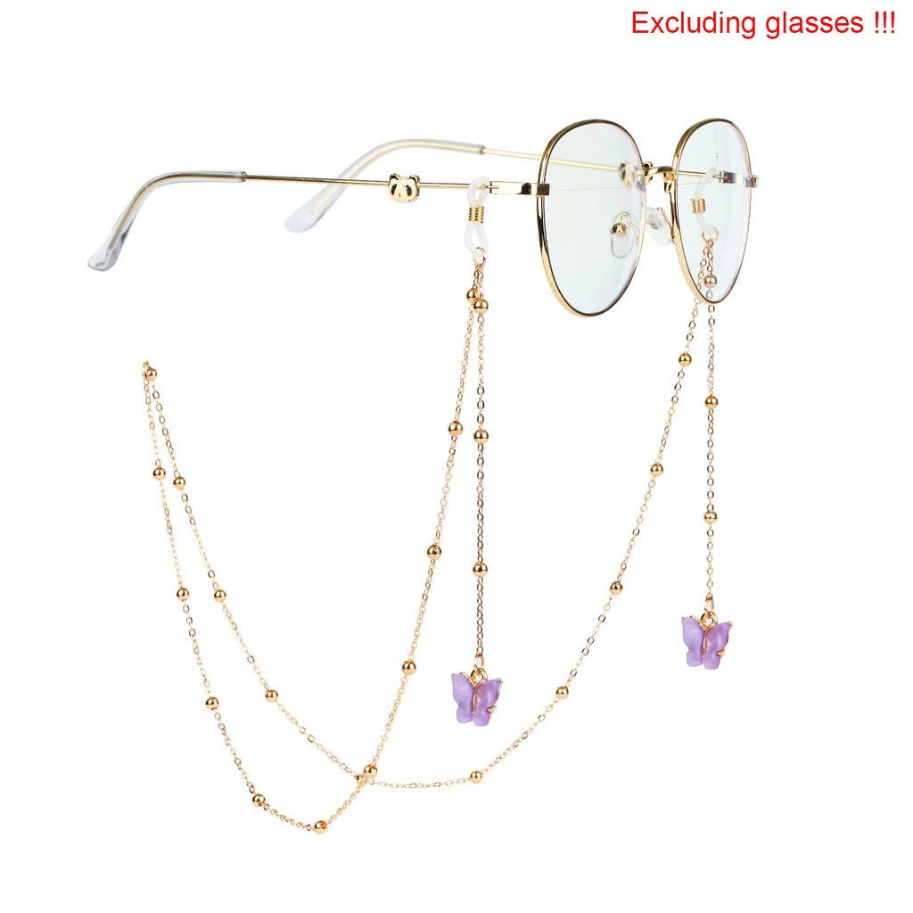 Fashion Reading Glasses Chain for Women Metal Sunglasses Cords Eyeglass Lanyard Hold Straps Eyewear Retainer