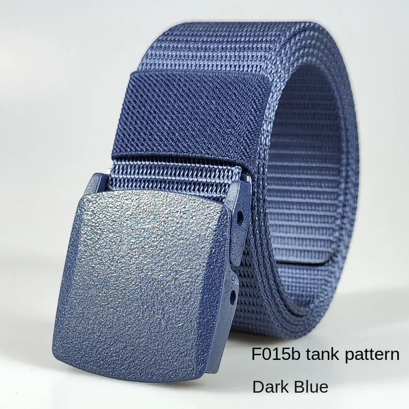 Automatic Buckle Nylon Women's Belts Canvas Outdoor Travel Premium Pants Sports Non-metallic Belts for Men White Black Blue Red