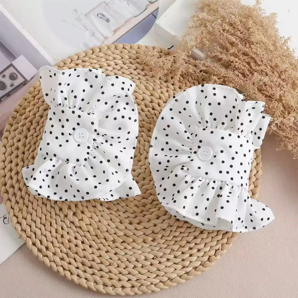 Fashion Ruffles Button Fake Collar for Women Stand Detachable Collar Fake Girls Vintage Lace Ladies False Blouse Collar