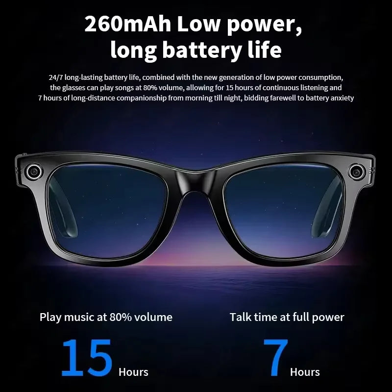 New Upgrade Smart glasses With Camera Video Recording AI Photo Recognition Bluetooth Call Translation Voice Sunglasses Men Women
