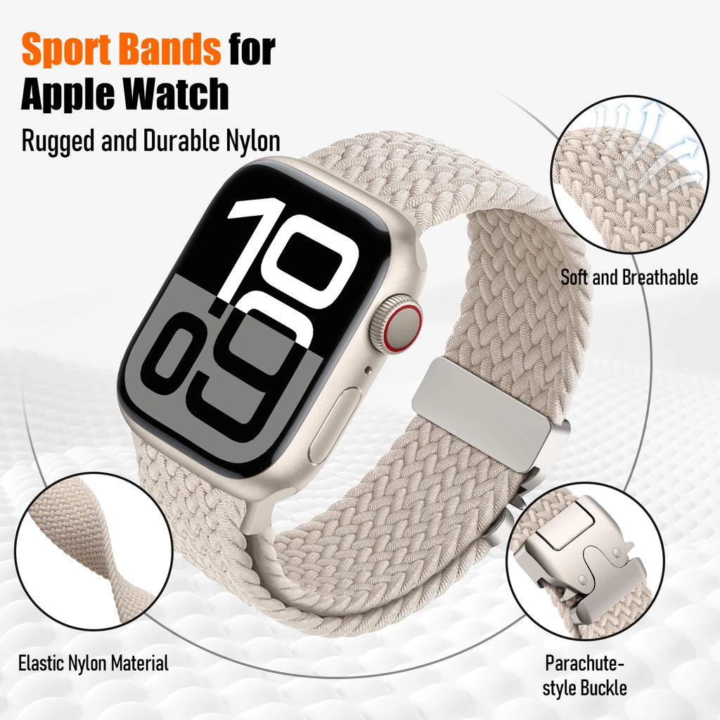 Strap For Apple Watch bands ultra2 3 49mm 40mm 44mm 46mm 42mm 45mm Parachute braided Bracelet correas IWatch Series SE 9 8 10 11