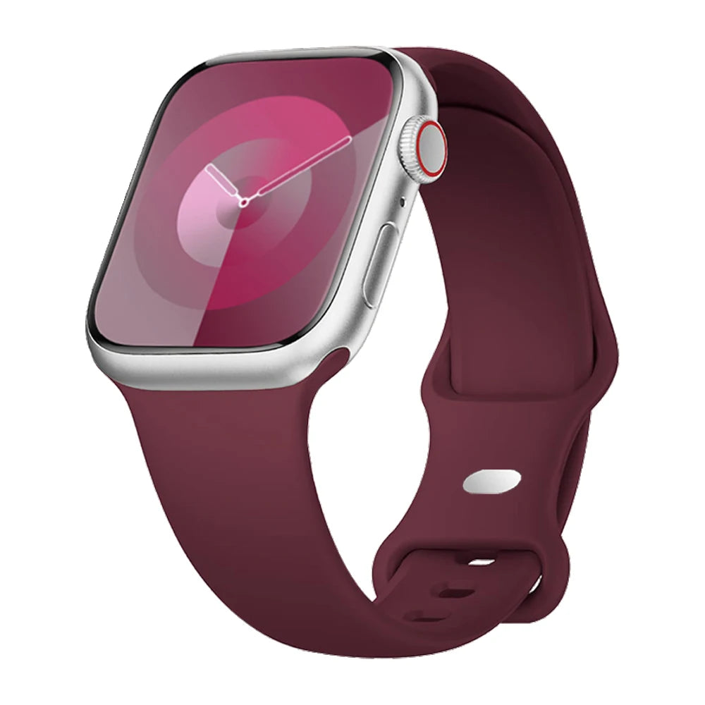 Strap for apple watch band 40mm 44mm 45mm 49mm 41mm 46mm 42mm silicone correas bracelet iwatch series 3 5 6 7 8 9 ultra 2 se 10