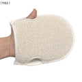 〔YS1〕Soft Natural Loofah Glove Double Sided Body Scrub Sponge Pad For Shower Spa Skin Clean Bath Mitt