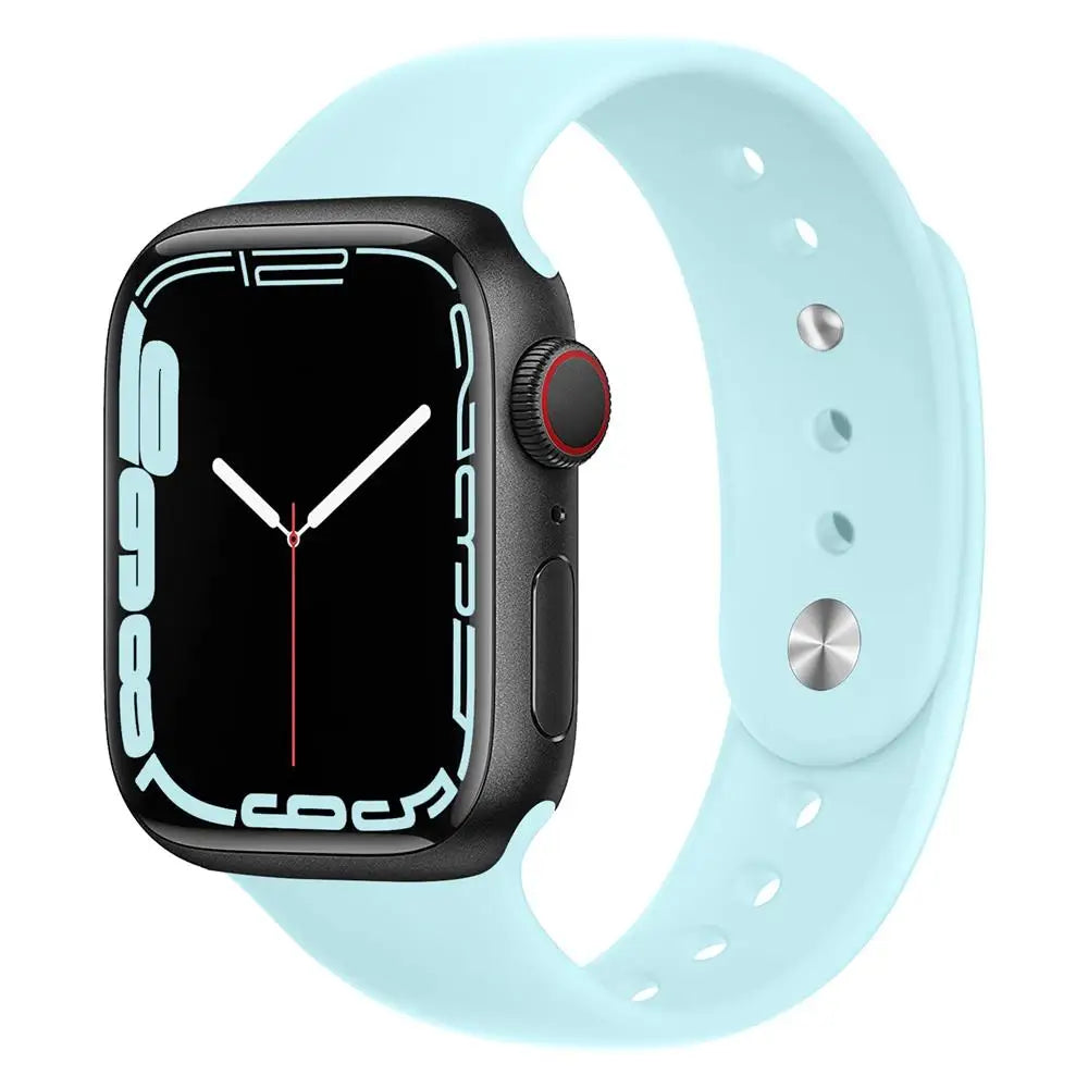 Silicone For Apple Watch Band 44mm 40mm 45mm 41mm 42mm 38mm 49mm 41 44 45 mm Bracelet IWatch Series 7 6 5 4 3 SE 8 Ultra Strap