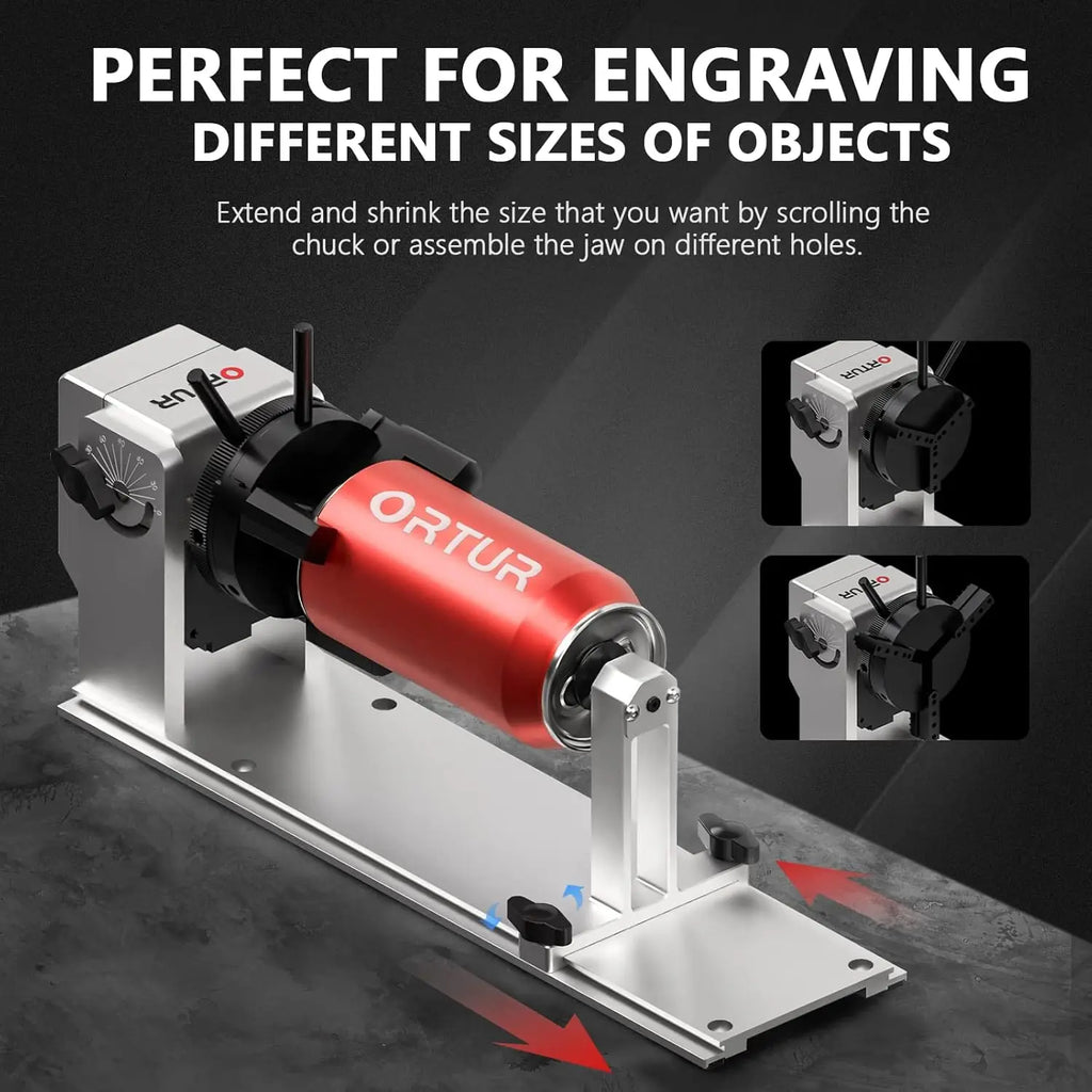 Ortur Rotary Roller YRC1.0 Adjustable Laser Engraver Attachment Engraving Accessory for Cups and Tumblers