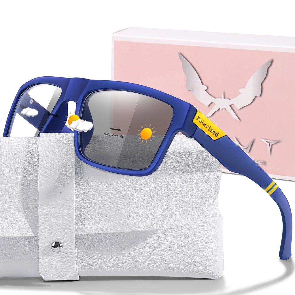 3-Pairs Classical Square Photochromic Sunglasses Outdoor Sports Cycling Running Driving Men Women Festival Party Wear Eyewear