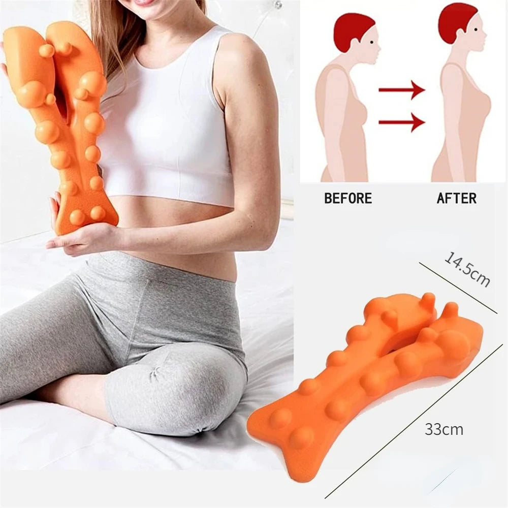 Cervical Traction Device Neck Massager for Cervical vertebra Shoulder Stretcher Trigger Point Massager Neck Acupressure Device