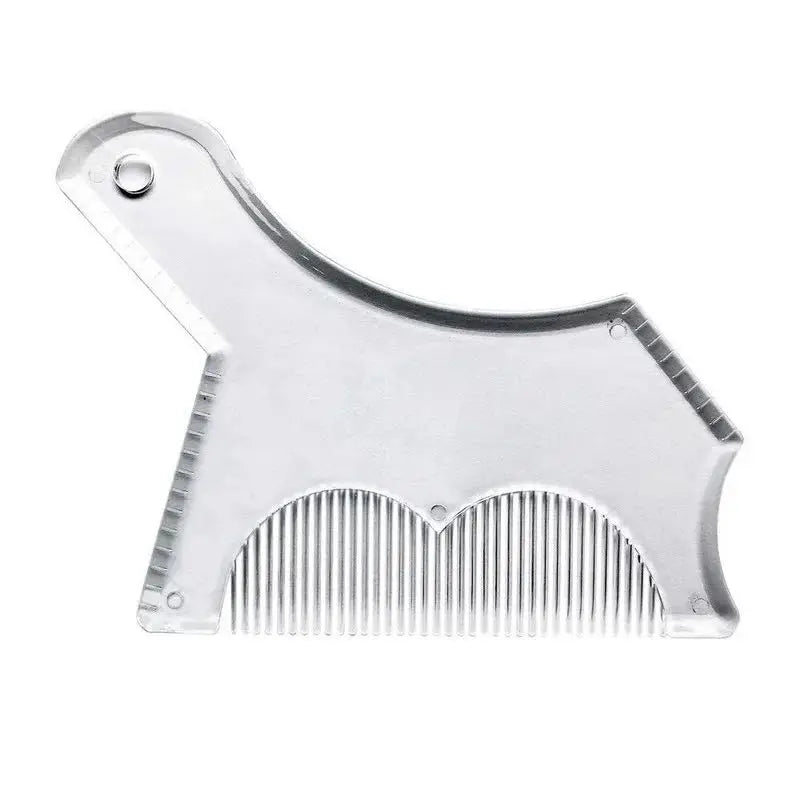 Men's All-in-One Beard Styling Comb - Creative Beard Stencil and Shaping Template Tools for Perfectly Groomed Facial Hair