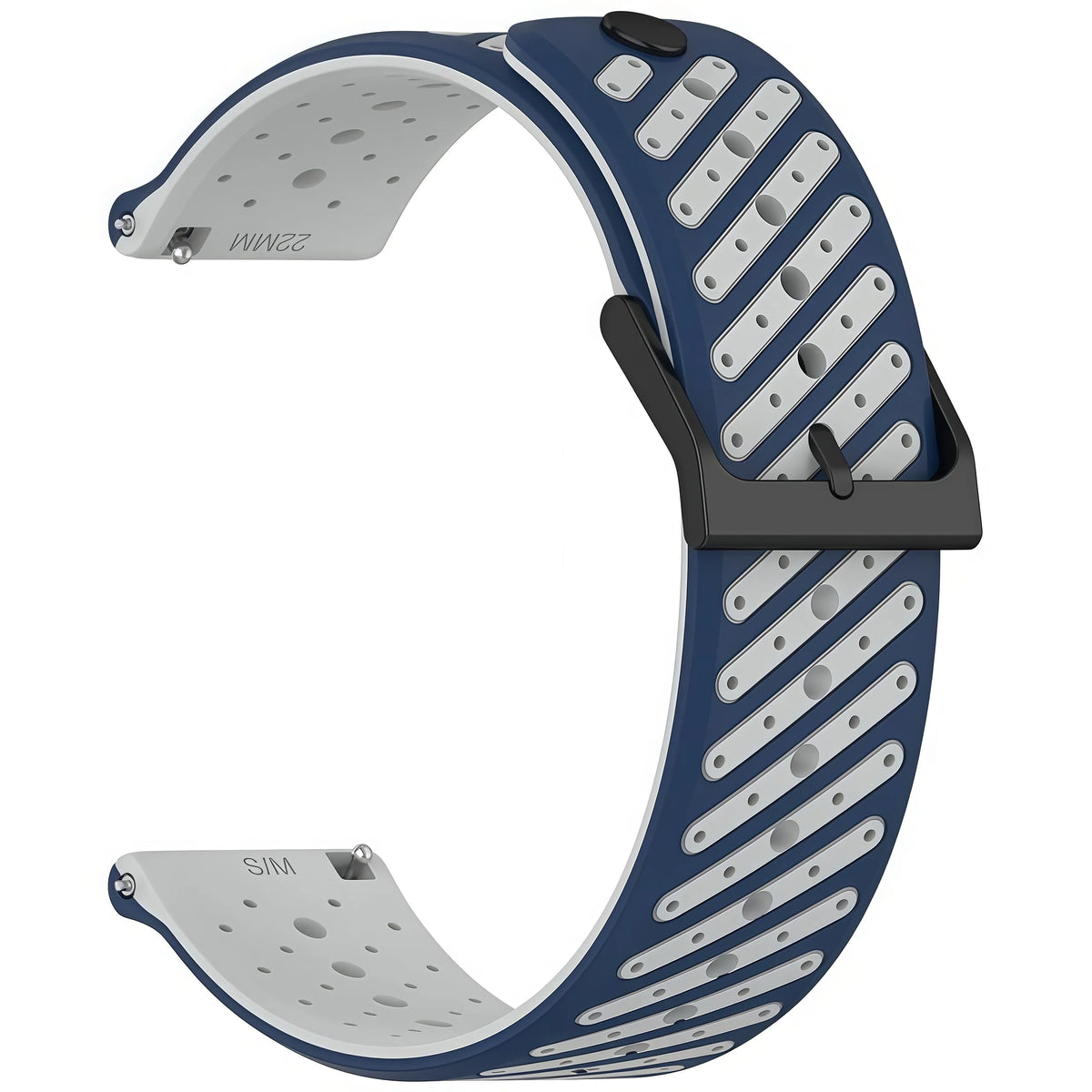 Durable Textured Silicone Strap with Ventilation Holes for Xiaomi 22MM Watches