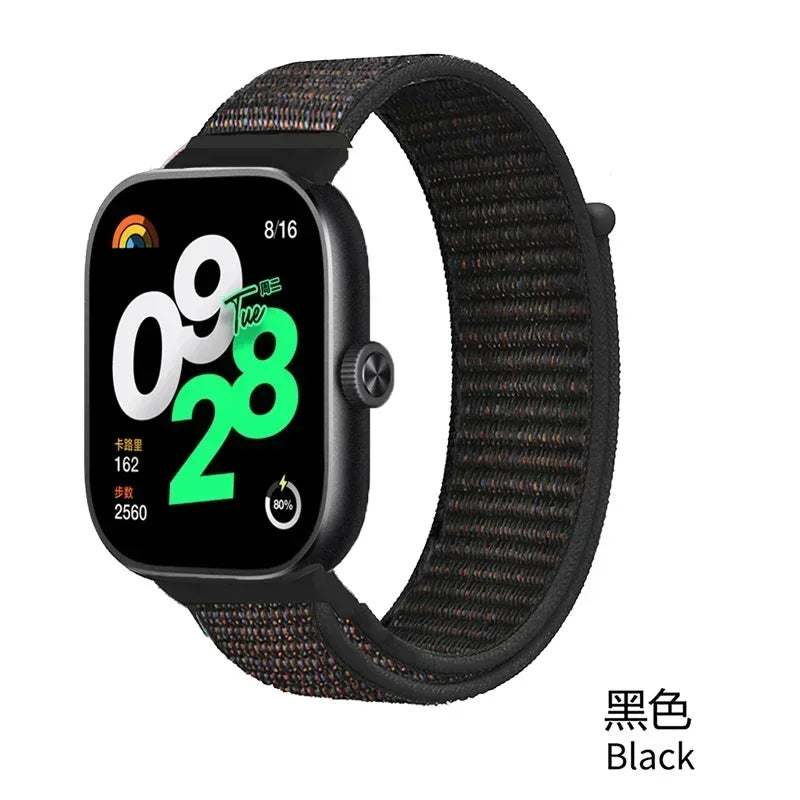 Breathable Strap for Xiaomi Redmi Watch 4/5/6 Nylon Replaceable Wristband Smart watch Belt for Mi Band 9/8 Pro Sport Watchband